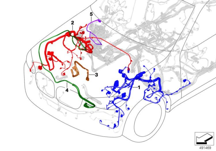 Rep.cable f.main wiring harness - front ->60263615926