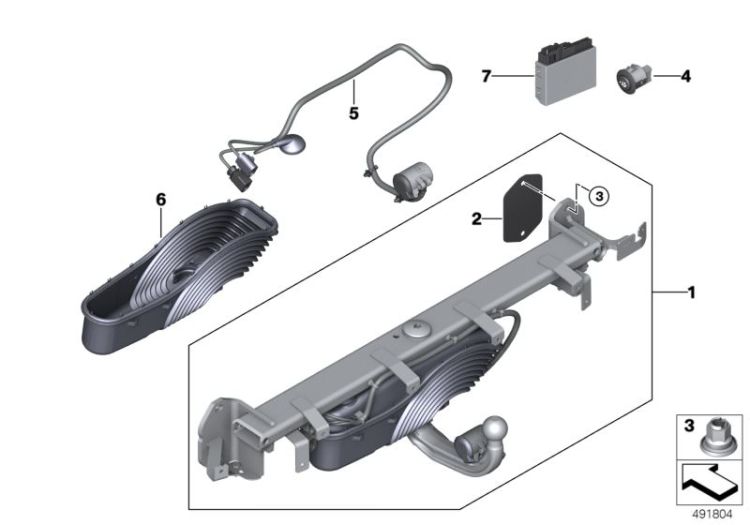 Trailer tow hitch, electrically pivoted ->59505710966