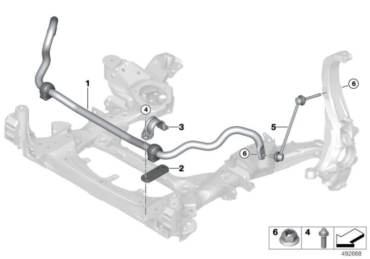 Stabilizer, front ->60024311506