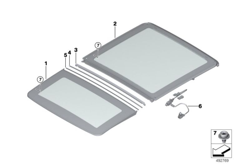 Panoramadach Glasdeckel ->