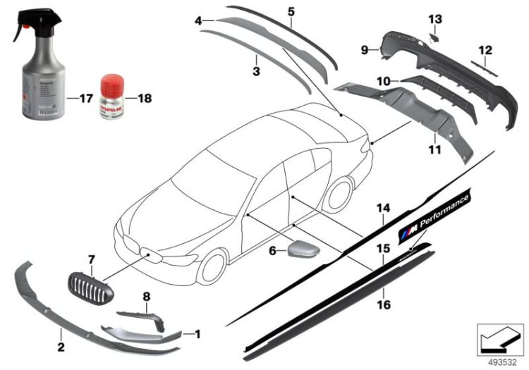 M Performance aerodynamics accessories ->1293412