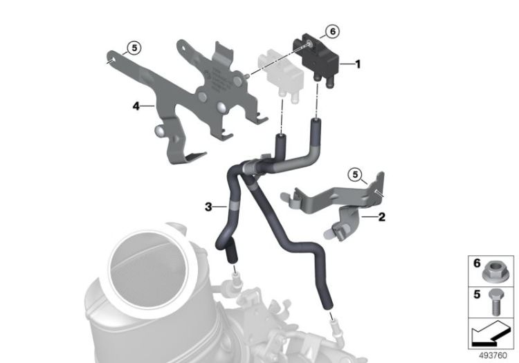 Petrol partic.filter sens./mounted parts ->59851181537