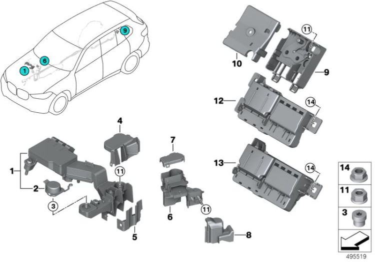 Power distribution box / B+ distributor ->60024616041