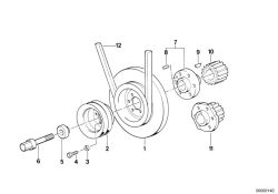 Roue pour courroie crantee d`origine BMW  (11211284940)