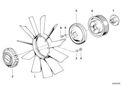 Poulie d`origine BMW D=144  B=12,7 (11511271423)