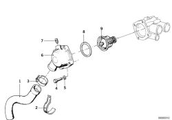 BMW original Tubo flexible 7er E23 (11531266462) (11531266462)