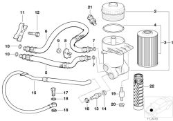 Original BMW Druckschlauch Rücklauf  (11421702922)