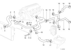 Original BMW Schlauch Motorvorlauf-Wasserventil  (11532245504)