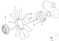 Coupleur de ventilateur d`origine BMW 92CEL (11527830486)