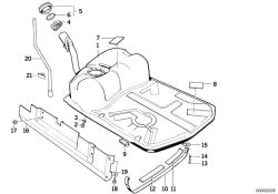 Original BMW Spannband links 90L (16111179162)