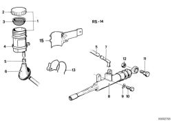 Original BMW Geberzylinder Kupplung D=19,05MM (21521156000)