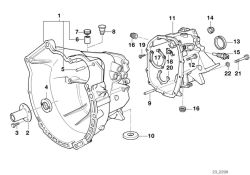 Original BMW Repair kit, shaft seal 40X55X8 (23121222771)