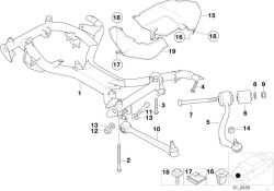 BMW original Soporte eje delantero 8er E31 (31111141596) (31111141596)