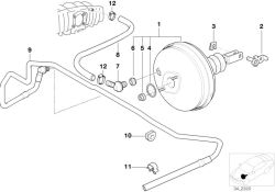 BMW original Tubo flexible Z8 Roadster E52 12X19 (34331108710) (34331108710)