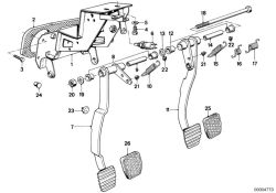 Brake pedal retainer spring 
