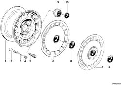 BMW original Embellecedor de rueda 15" (36131181532)