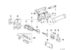 Socle pour manette pliante a droite d`origine BMW  (51211904630)