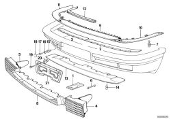 BMW original Paramento central 7er E38 (51118111573) (51118111573)