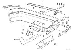 Moulure de protection droite d`origine BMW  (51128148818)