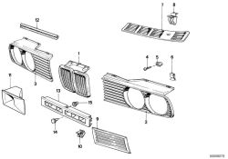 Grille de calandre droite, numéro 03 dans l'illustration