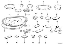 Original BMW Covering cap SILBERGRAU (51718148714)