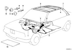 Insonorisation de compartiment moteur g d`origine BMW  (51481916443)