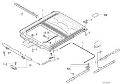 Original BMW Reparatursatz Himmelrahmen Mechanik  (54128171536)