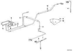 Câble de batterie négatif d`origine BMW L=790mm (12421286746)