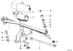 Original BMW Gestänge Scheibenwischer  (61611370792)