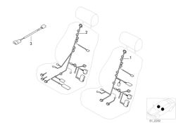 Wiring set seat left, Number 01 in the illustration