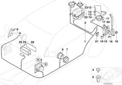 Anneau filetee de haut-parleur d`origine BMW  (65138360690)