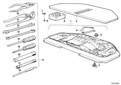 BMW original Caja de herramientas 3er E36 (71111119997) (71111119997)