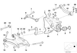 BMW original tornillo hexagonal con arandela 6er E24 M12X1,5X95-ZNS3 (07119907556) (07119907556)