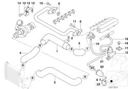 BMW original Abrazadera tubo flexible 6er E24 9,4 - 11,9MM (16141183085) (16141183085)