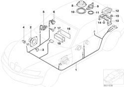 Original BMW Lautsprecherblende SCHWARZ (51442253889)