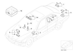 BMW original Luz de place de matricula 8er E31 (63268352424) (63268352424)