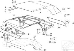 Original BMW Gummilager M6X10 (67618370818)