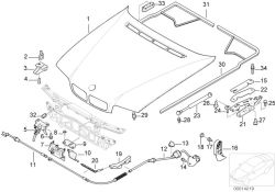 Original BMW Abdichtung Frontklappe vorne links  (51718159943)