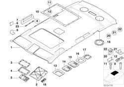 Recubrimiento motor para techo corredizo SANDBEIGE (51448206530)