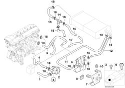 Original BMW Schlauch Wasserventil-Heizkörper links  (64218391122)