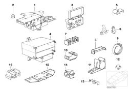 Soporte p.enchufe p.cubrerrueda izquierd  (61131393782)