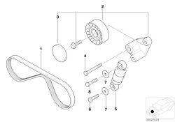 Original BMW Spannrolle mit Hebel  (11281407520)