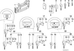 Original BMW Satz Schlüssel mit EWS-Steuergerät  (51219068731)