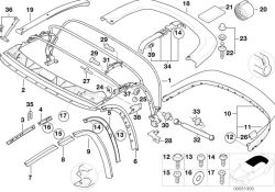 Original BMW Abstreifer Innenhimmel links  (54318412407)