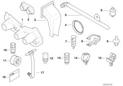 Original BMW Halter Druckleitung Klimaanlage  (64538369549)