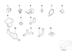 Soporte para cable cinta  (61131379084)