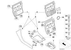 Original BMW Switch cover, wood Ahorn (51168398797)