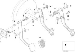 35211162130 BRAKE LEVER Pedals Pedals BMW 6er E24 E39 E38 >69602<, Leva del freno