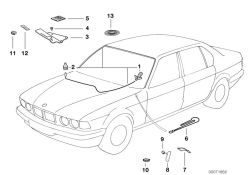 BMW original Cordo`n de butilo Terostat 2460 8er E31 width = 6MM, length = 20M (83190000537) (83190000537)