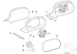 Original BMW Elektr.Aussenspiegel beheizt L.grundiert  (51168397041)